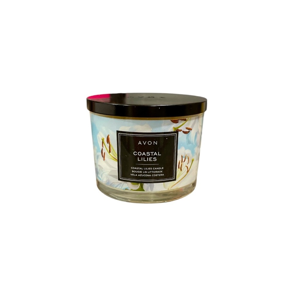 Brand New Avon Coastal Lilies 11 Oz 3 Wick Candle